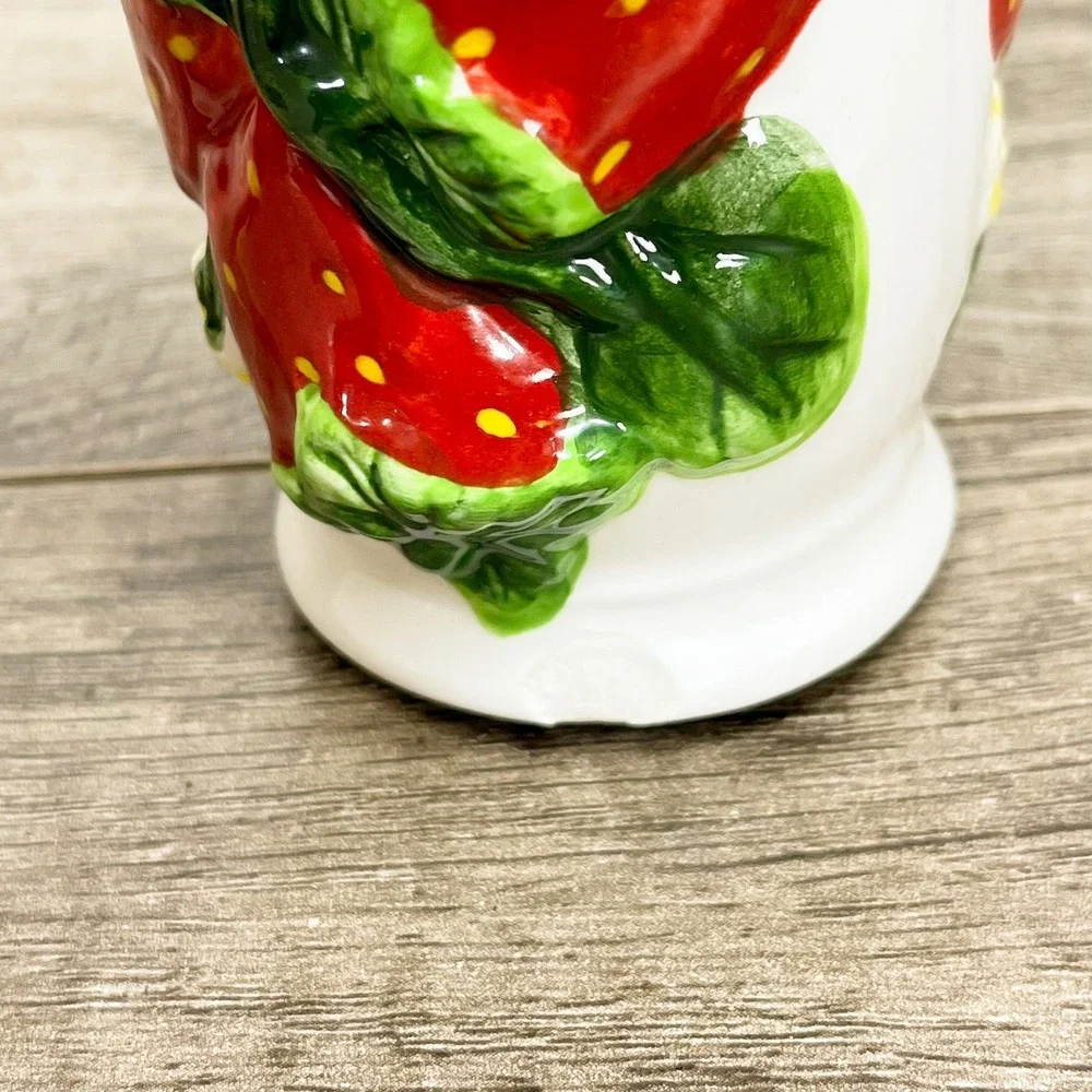 Vintage Ceramic Strawberry Spice Jar Set and Salt and Pepper Shakers